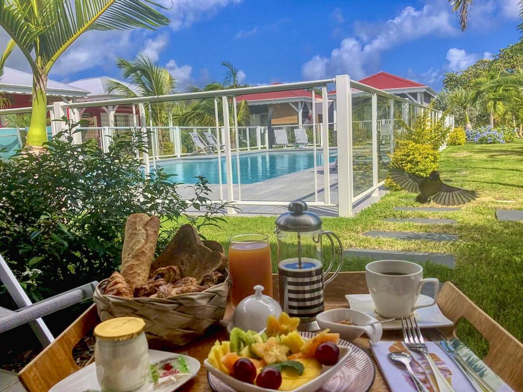 3_Hotel Le Cocotel avec piscine Saint François guadeloupe-Petit déjeuner